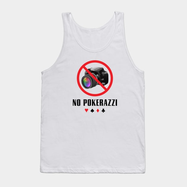 No Pokerazzi Tank Top by Poker Day